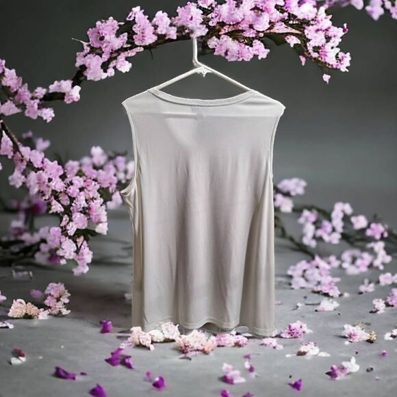 Alfani Modern Geo Sleeveless Top Soft White XLarge - Picture 2 of 7